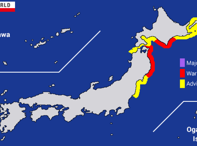 Tsunami warnings issued in northern Japan after magnitude 7.5 earthquake