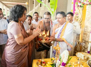 Prime Minister and Speaker attend Navaratri Puja at Parliament