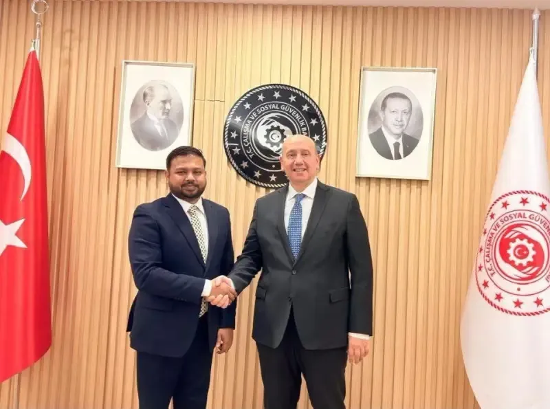Sri Lanka deputy minister meets Turkish labour counterpart in Ankara